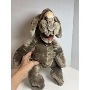 1981 Ganz Bros "Wrinkles" Hand Puppet Plush Dog 16in Senitt Puppets Vintage